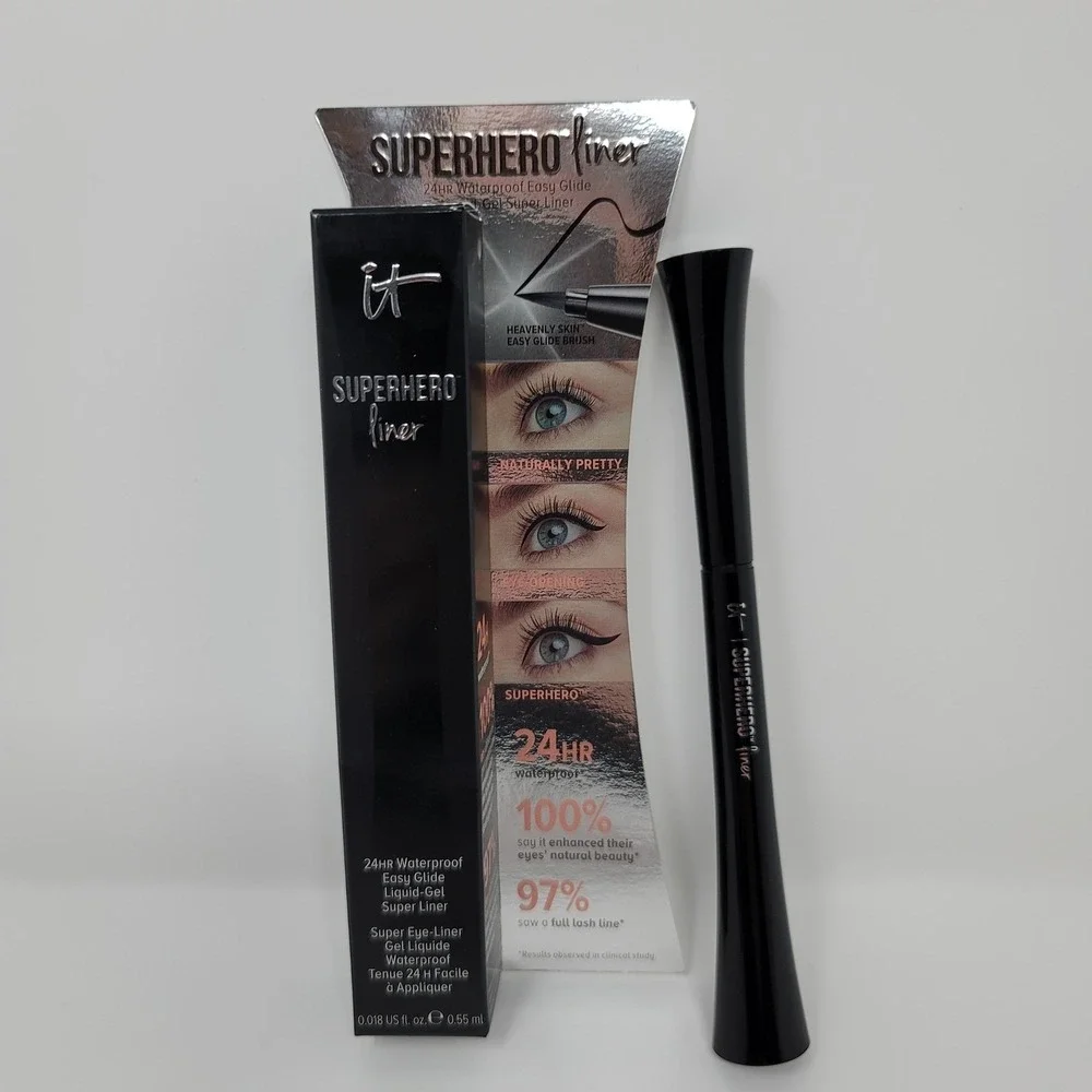 It Cosmetics Superhero Liner Super Black 24HR‎ Waterproof Liquid Gel Eyeliner